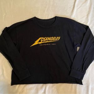 Brandy Melville Los Angeles black long sleeve graphic t-shirt